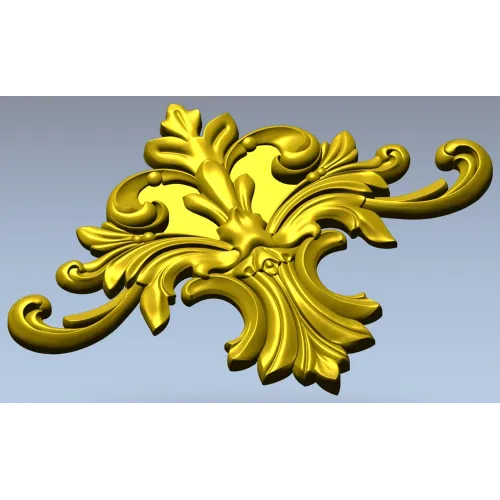 Резной картуш с акантом - 3D модель STL для ЧПУ