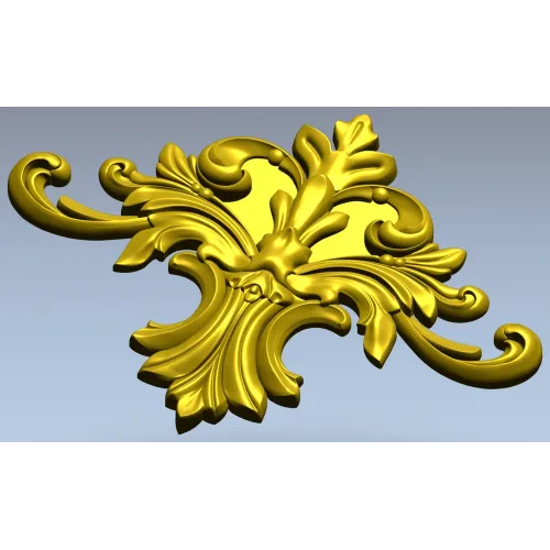 Резной картуш с акантом - 3D модель STL для ЧПУ