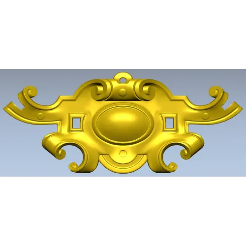 Rococo Cartouche 3D STL for CNC