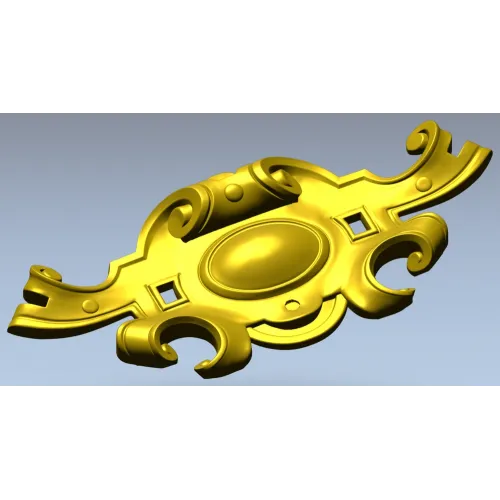 Rococo Cartouche 3D STL for CNC