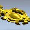 Rococo Cartouche 3D STL for CNC