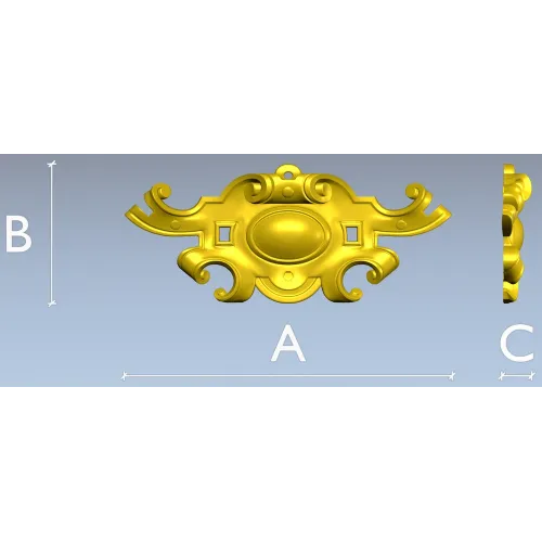 Rococo Cartouche 3D STL for CNC