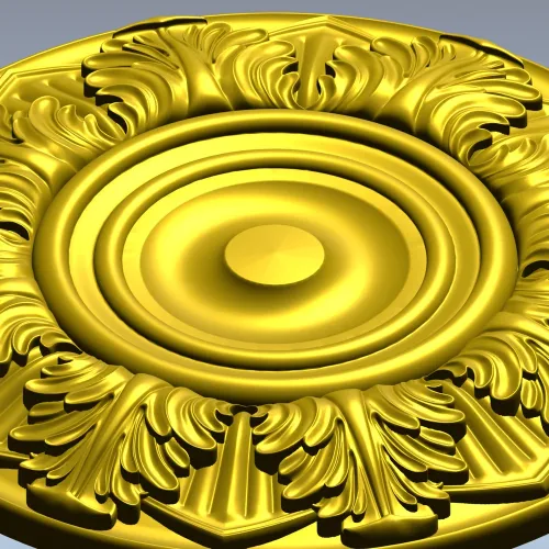 Classical Acanthus Rosette - STL 3D Model for CNC