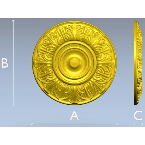Classical Acanthus Rosette - STL 3D Model for CNC