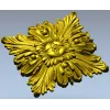 Acanthus Star Rosette - STL 3D model for CNC carving