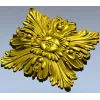 Acanthus Star Rosette - STL 3D model for CNC carving