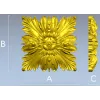 Acanthus Star Rosette - STL 3D model for CNC carving