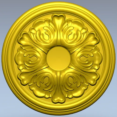Acanthus Rosette Medallion - 3D STL model for CNC