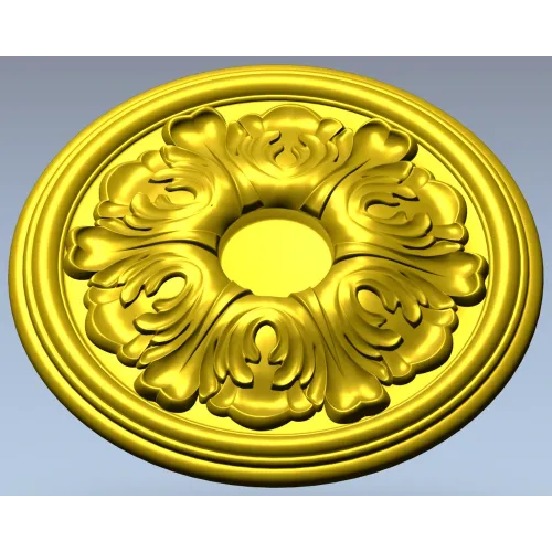 Acanthus Rosette Medallion - 3D STL model for CNC