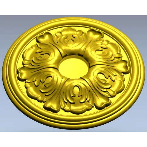 Acanthus Rosette Medallion - 3D STL model for CNC