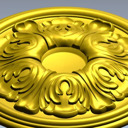 Acanthus Rosette Medallion - 3D STL model for CNC