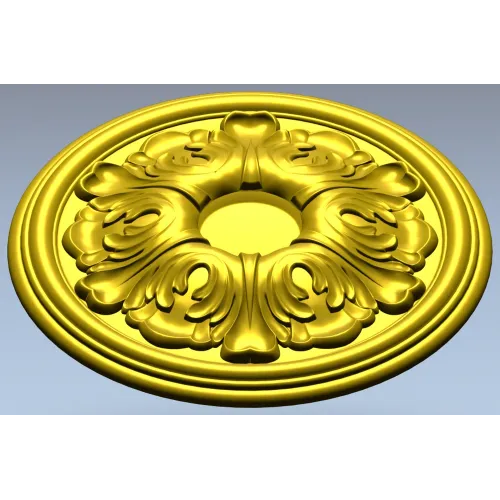 Acanthus Rosette Medallion - 3D STL model for CNC