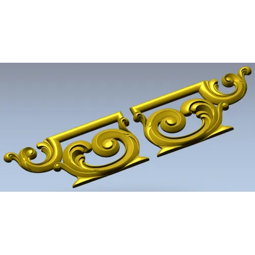 Ornate Acanthus Scroll Applique STL for CNC