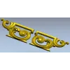Ornate Acanthus Scroll Applique STL for CNC