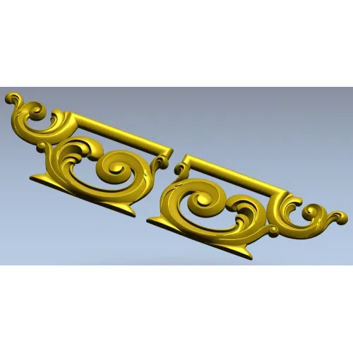 Ornate Acanthus Scroll Applique STL for CNC