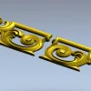 Ornate Acanthus Scroll Applique STL for CNC