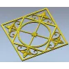 Классическая квадратная розетка с канатным кругом - STL для ЧПУ