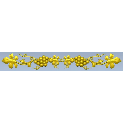 Grapevine Decorative Frieze STL 3D Model for CNC