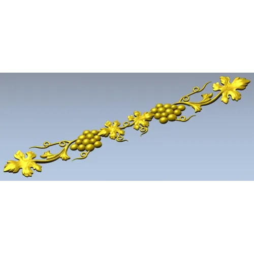 Grapevine Decorative Frieze STL 3D Model for CNC