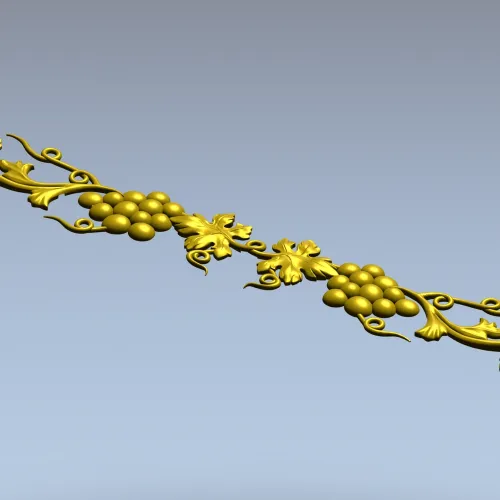 Grapevine Decorative Frieze STL 3D Model for CNC
