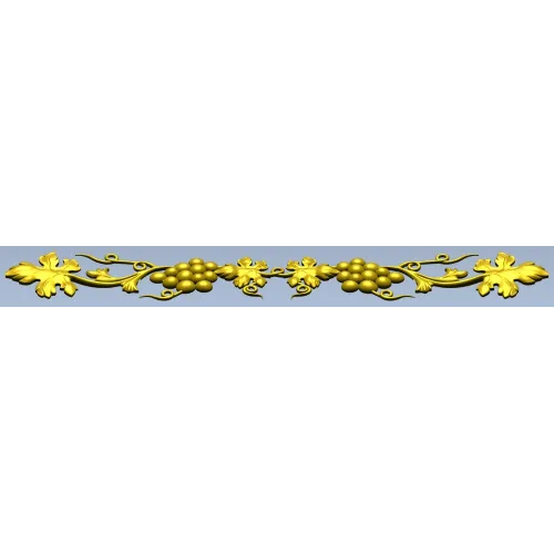 Grapevine Decorative Frieze STL 3D Model for CNC