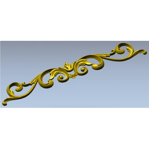 Baroque Acanthus Horizontal Ornament STL for CNC