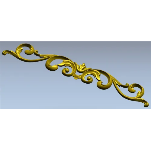 Baroque Acanthus Horizontal Ornament STL for CNC