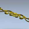 Baroque Acanthus Horizontal Ornament STL for CNC