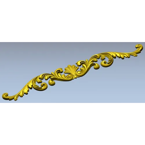Акантовый картуш с раковиной - 3D модель STL для ЧПУ