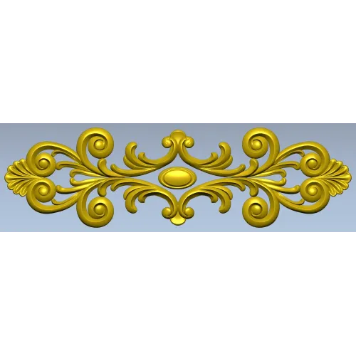 Rococo Acanthus Horizontal Ornament STL