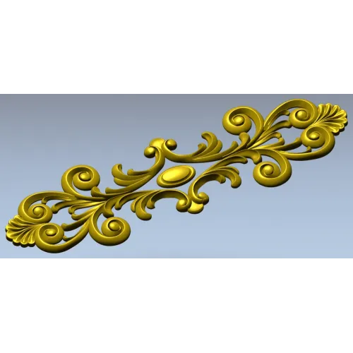 Rococo Acanthus Horizontal Ornament STL