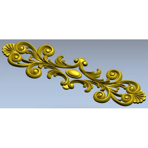 Rococo Acanthus Horizontal Ornament STL
