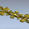 Rococo Acanthus Horizontal Ornament STL