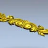 Горизонтальный орнамент в стиле рококо - 3D модель STL для ЧПУ