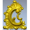 Декоративный угловой картуш акантовый - STL модель для ЧПУ