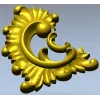Декоративный угловой картуш акантовый - STL модель для ЧПУ