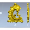 Декоративный угловой картуш акантовый - STL модель для ЧПУ