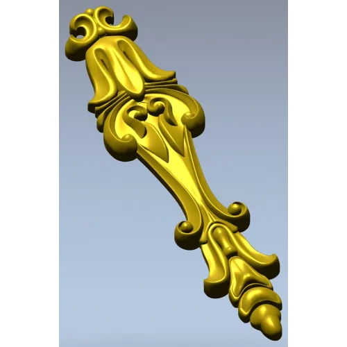 Барочная вертикальная накладка - 3D модель STL для ЧПУ