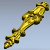 Барочная вертикальная накладка - 3D модель STL для ЧПУ