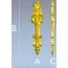 Барочная вертикальная накладка - 3D модель STL для ЧПУ