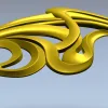 Угловой орнамент "Листовой завиток" - 3D модель STL для ЧПУ