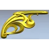 Угловой орнамент "Листовой завиток" - 3D модель STL для ЧПУ