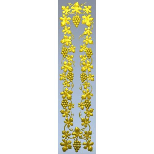 Grapevine Vertical Frieze STL for CNC