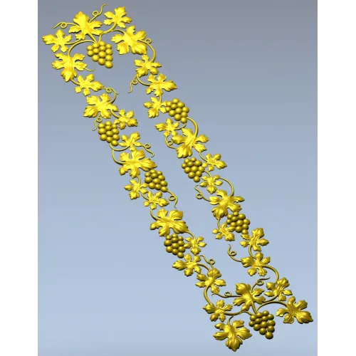 Grapevine Vertical Frieze STL for CNC
