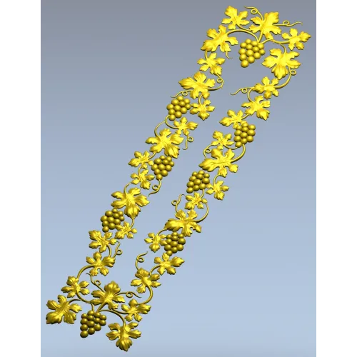 Grapevine Vertical Frieze STL for CNC