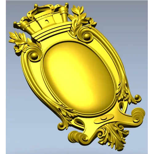Regal Oval Cartouche STL 3D model for CNC