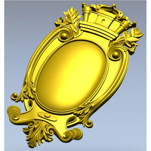 Regal Oval Cartouche STL 3D model for CNC