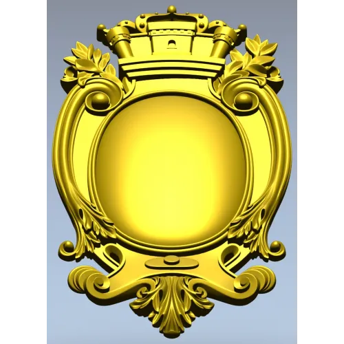 Regal Oval Cartouche STL 3D model for CNC