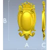 Regal Oval Cartouche STL 3D model for CNC