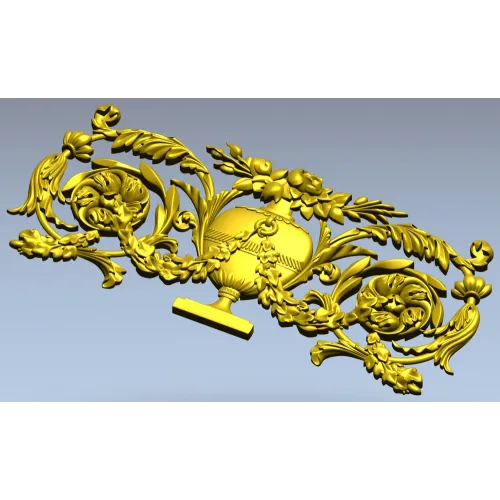 Neoclassical Urn Cartouche - STL 3D Model for CNC